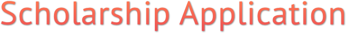 Scholarship Application Scholarship Application